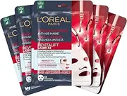 L'Oréal Paris Anti-Ageing Cloth Masks with Triple Power for Women: for Firm, Radiant and Even Skin with Pro-Retinol, Vitamin C and Hyaluronic Acid, RevitaLift Laser X3, Cloth Mask Set of 5