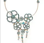 Capri Swarovski Crystal Gold Plated Necklace in Emerald NWT $100