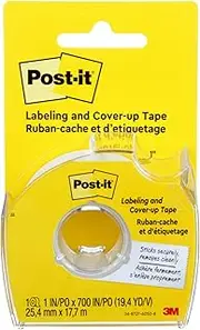 (2.5cm x 1780cm) - 3M Company MMM658 Tape Post IT Labeling & Cover up 6 LINE 1 inch X 700 inch