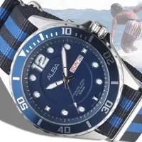 在飛比找momo購物網優惠-【ALBA】雅柏手錶 運動家百米防水藍色迷彩男錶/AV352