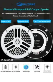 Guzare Bluetooth Waterproof Outdoor Compact Speakers 6.5" 240W for Motorhome