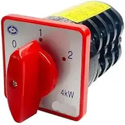 HAODEE HZ5 Series 3 Position Rotary Cam Switch 20A 4 Pole 4kw Universal Changeover Selector Silver Contact HZ5-20/4 M08