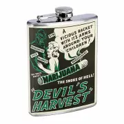 Vintage Poster Devil's Harvest D302 Flask 8oz Stainless Steel Hip Drink Whiskey
