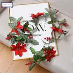 2M CHRISTMAS SIMULATION FLOWER BERRY RATTAN VINE FOR CHRISTM