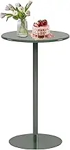 Coffee Table Dining Table, Round Bistro Pub Table Metal Bar Table, Kitchen Dining Room Table for Small Spaces, Cocktail Drink Table Counter Tables, Sofa Side Table