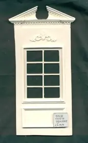 Window Circlehead UMW3 - dollhouse miniatures 1/12 scale - polyresin