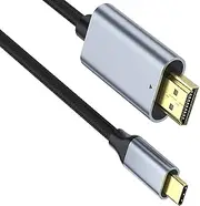 tunghey USB C to HDMI Cable 4K@30Hz, USB Type C to HDMI Cable [Thund-erbolt 3 Compatible] for Home Office, Compatible for Ma-cBook Pro, IP-ad Air 4, Pro, iM-ac, Galaxy S21, Su-rface Book 2 (1M)