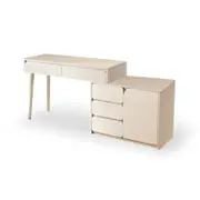Foret Dressing Table Makeup Adjustable Vanity White Desk Storage Cabinet