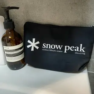 化妝包22*13.5*18cm 露營戶外品牌系列 snow peak 桃皮絨