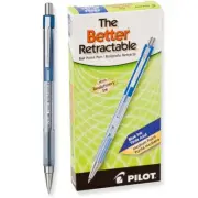 30006 Pilot The Better Retractable Ballpoint Pen, Medium, Blue Ink, Pack of 24