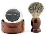 Pure Badger Hair Shaving Brush Natural Wood Mug Bowl Hand-Made Soap Barber Set