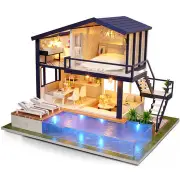 A-066 Time Apartment DIY Doll House With Furniture Light Gift House Toy