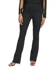 DKNY Women's Petite Side-Zipper Pintuck Bootcut Pants Black 4P