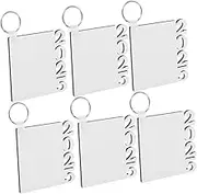 6pcs DIY Blank Sublimation Keychains for Graduation Photo Frame Key Holders Lightweight Keyring Blanks for Personalization and Creative