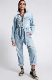One Teaspoon Blue Denim Jumpsuit Size Large Overalls NWT