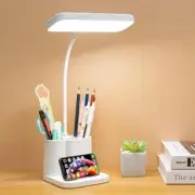 Student Night Light USB Learning Bedside Reading LED With Fan & Pen Organizer