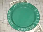 Vintage Advertising Stolen From Jefferson Reality Ash Tray Ohio Ashtabula County