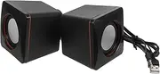 Mipcase 1Pair Mini Wired USB Computer Speaker Compact Desktop Speaker for Home Travel Compatible with Laptops Desktops Durable Material Easy Plug Play Audio Experience