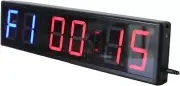 Large Interval Gym Clock for Workouts Size 20X4.7In. Operated by Remote Control