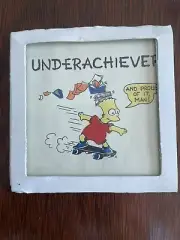 Vintage Bert Simpson tile “underachiever “
