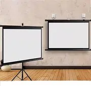 Multi-Functional Projection Screen, Outdoor Movie Screen, Projection Screen with Stand for Home Theater/Small Party/Office Meeting/School Classroom/Church(197x144cm/78x57in)