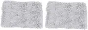 DRESSOOS 2 Pcs Warm Pet Blanket Plush Cat and Dog Bed Cover Indoor Comfortable Sleep Mat for Cats Dogs Soft and Cozy Size s Light Grey