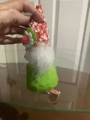Holiday Time Green/ Red GNOME Clip Ornament - New item!