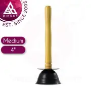 Buffalo Medium Rubber Force Cup Plunger with Wooden Handle for Sink & Bath│4"