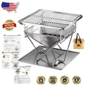 Lightweight Stainless Steel Mini Grill - Perfect for Tabletop Barbecues Outdoors