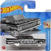 Hot Wheels - ´59 Chevy Impala - HW Celebration Racers 10/10 - HTB02 - Short Card - TH Treasure Hunt - Black & White - Mattel 2024-1:64