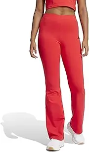 [adidas] Essentials SL Women's Flared Leggings Sports Tights, Pure Bee/Black (JD3074), J/XL