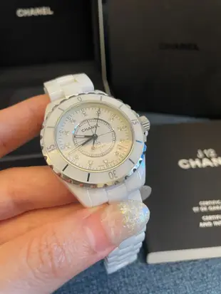 💓現貨💓新款錶扣  Chanel J12 白陶瓷 38mm 12鑽