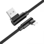 90 Degree Usb Cable 8 Pin Fast Charging L Type Cord Data Charger Black Cables & Adapters