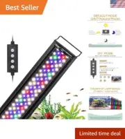 Waterproof 42W LED Fish Tank Light - 24/7 Lighting with Customizable Brightness
