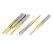 5 Pcs 3.175mmx1.5mm TiN Coated Corn Tip CNC PCB Carbide End Mill Engraving Bit