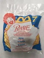 1995 Mcdonalds Happy Meal Toy BABE #7 Mouse Mini Plush NEW