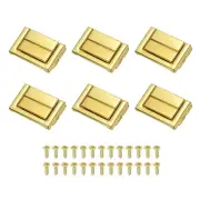 Toggle Catch Lock 1.5" x 1", 6 Pack Metal Rectangle Hasp Latch, Gold