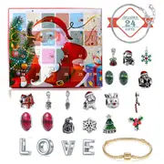 Christmas Advent Charm Calendar DIY Bracelet Accessories Countdown