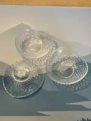 Partylite Set of 3 Clarity Tealight Mini Ball Candle Holders/Votive P9207