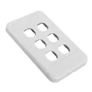 6 Terminal Connector Custom Wall Plate Wallplate Clipsal DIY Home Theatre White
