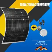 100W 200W 300W 400W Flexible Solar Panel Kit 12V Portable Camping Battery Charge