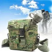 Outdoor Military Tactical Water Bottles, Hip Flask, Portable Leak Proof Water Bottle Camouflage Bag For Camping Hiking Hunting.2l. (2L,Green)