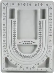 Grey Bead Board with Flock, 9.5 by 12.9-Inch, Design Beading Board Tray DIY Craf