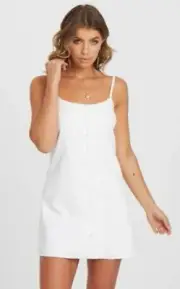 ATMOS & HERE Designer Label BNWT Women "Poppie Button Through Slip Dress" Size 6