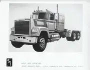 AMT / Lesney b & w press release picture "Mack Superliner" kit