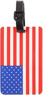 Holibanna Travel Luggage Tags Suitcase Luggage American Flag Suitcase Tag Waterproof PVC Multi-Function Card Holder