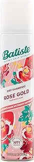 Batiste Rose Gold Dry Shampoo 200mL - Quick Hair Refresh with Radiant Rose & Freesia Scent, Instantly Refresh & Revitalise Oily Hair, Adds Volume & Texture or All Hair Types, Instant & quick results