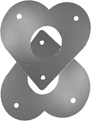 Bird House Entry Guard, Predator Guard Plate, Heart-Shaped Birdhouse Protection, Compact Metal Safety Shield, 2-Pack, Aluminum Construction, 3.15 x 2.95 inches