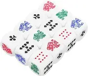 12pcs Poker Dice Game dice Props Poker Chips Liars dice Party Game Props Funny Game Chips Birthday Party Games Funny Game dice Portable dice Craps dice Acrylic Party Supplies