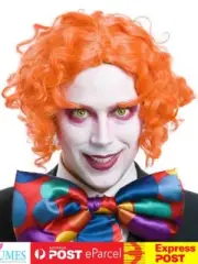 Orange Mad Hatter Costume Wig Eyebrows Set Johnny Depp Alice in Wonderland